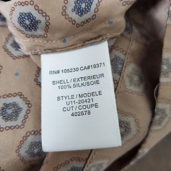 JOIE | Izzy Silk Mandarin Peasant 3/4 Sleeve Medium - Picture 9 of 9